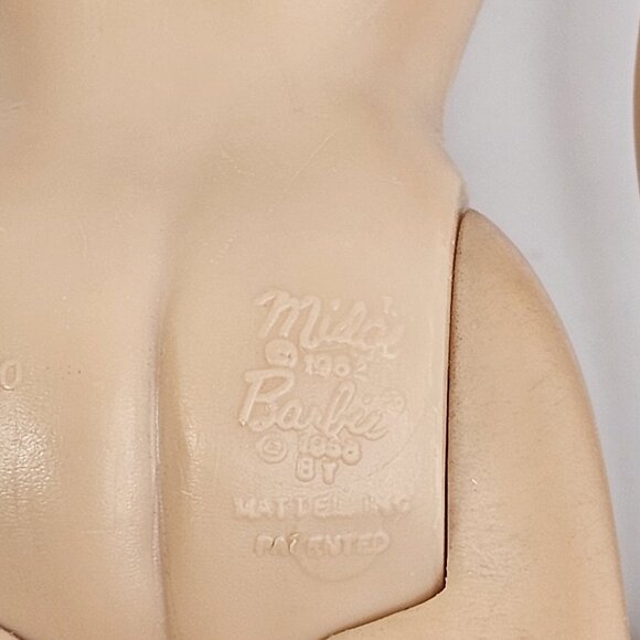 Vintage Brunette Bubble Cut Barbie Doll #850 Mattel 1960s Japan Green Ears Read - Picture 10 of 16